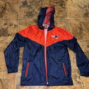 New England Patriots Official NFL Team Apparel Zip up Hoodie Windbreaker Small